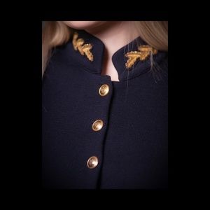Ralph Lauren Military Inspired Blazer - Navy And Gold - The "IT" Piece Now!!